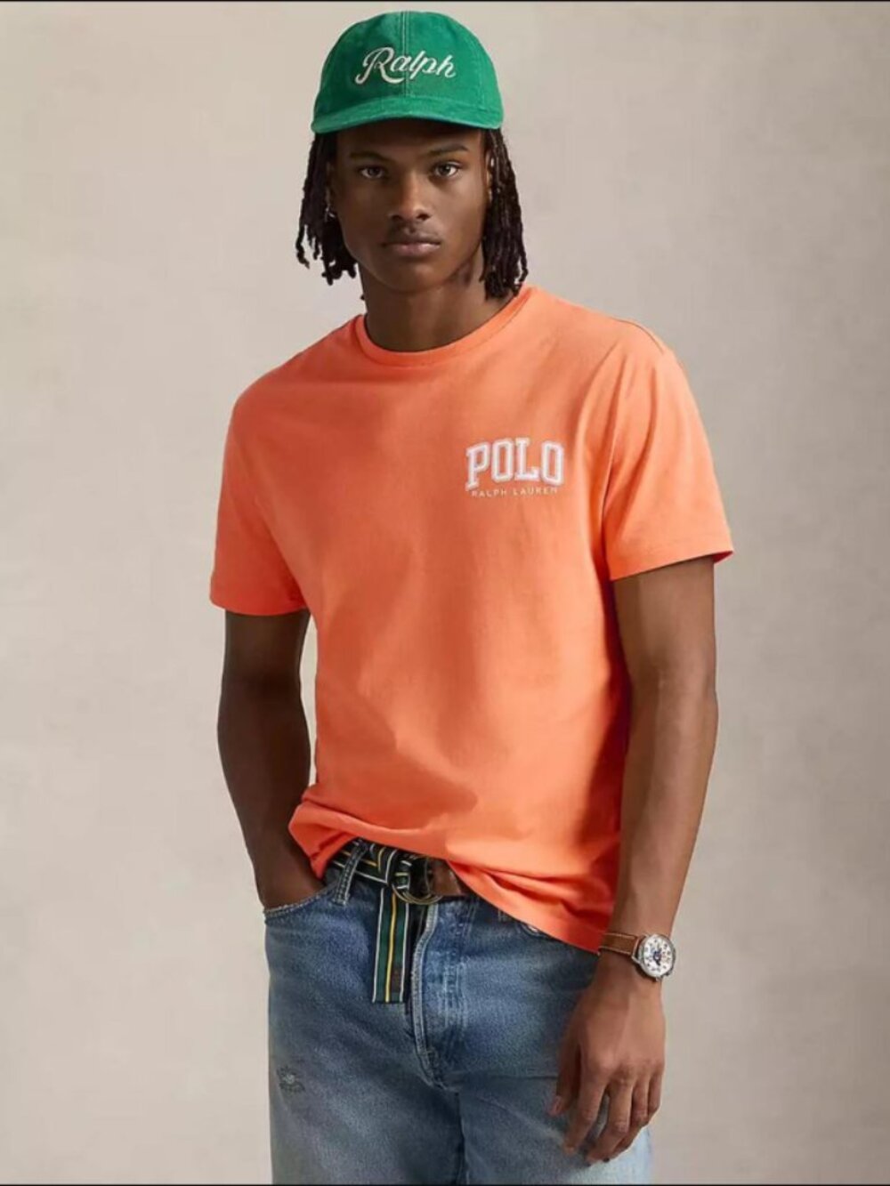Polo Ralph Lauren Size 3XLT Men’s Classic Fit Logo Jersey T-Shirt Orange
